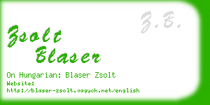 zsolt blaser business card